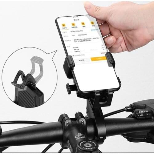 New Bicycle Phone Mount Adjustable Aluminium Alloy Bike Phone Holder Gps for Cycling Navigation Bracket Mtb Accessories