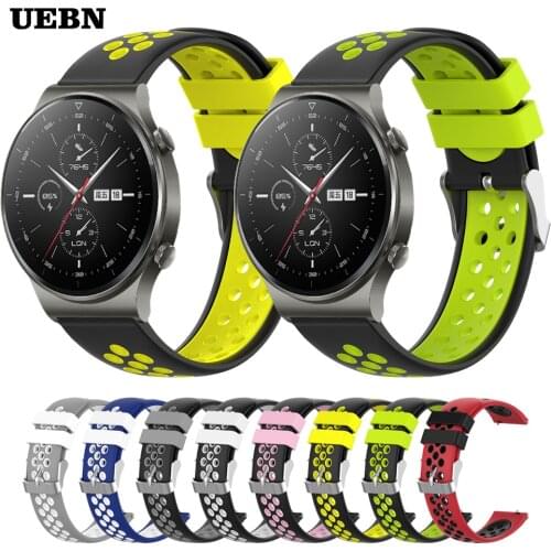UEBN Silicone Sport Replacement Breathable Band For Huawei Watch GT 2 Pro strap Bracelet for Watch GT 2 46mm & 2e watchbands