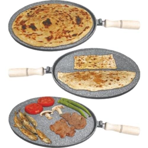 Cast Aluminum Heavy Pan for Pancake, Crepe, Steak and Gozleme 36cm Heavy Kitchen Chefs Cookware Restaurant Outdoor Camping