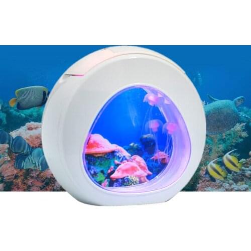 Led Colorful Night Light Mini Aquarium Jellyfish Lamp Novelty Gift For Children Bedroom Decor Usb Batterys Bedside Night Lamp