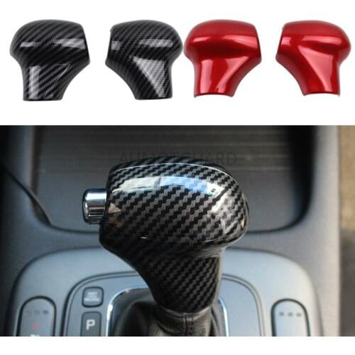 Carbon Fiber Car Gearshift Head Cover Sticker Handlebar Cover Interior Car Stylings for Kia K3 2012- 2018 Car-styling