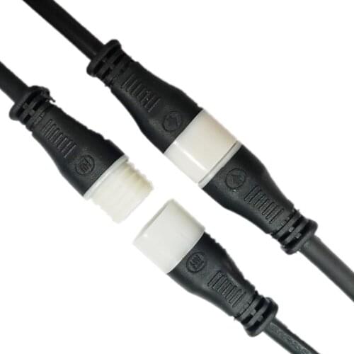 Waterproof IP65 pairs 2 Core 2 pin Power Cord Led Strip Wire Connector 15cm waterproof Pigtail Connector