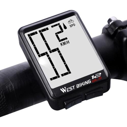WEST BIKING Bike Computer Multifunction LED Digital Rate MTB Bicycle Speedometer Wireless Cycling Odometer Computer Stopwatch