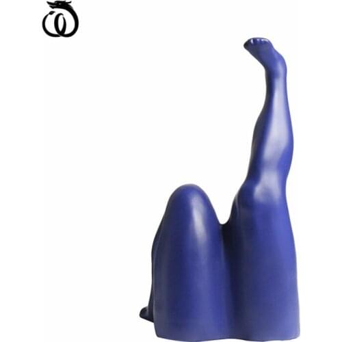 WU CHEN LONG Luxurious Abstract Fat Foot Art Sculpture Character Leg Statue Resin Craft Simple Modern Home Decoration R6606