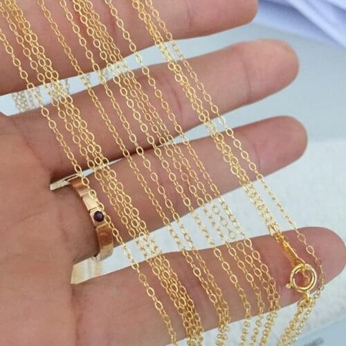 1.3mm Gold Filled Chain Flat O Chain Stamp:1/20 14KGF