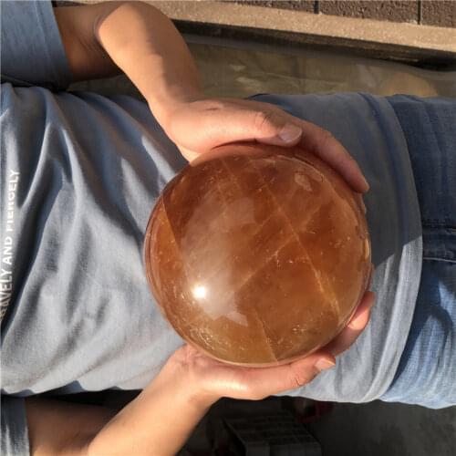 8200g natural calcite quartz crystal ball sphere+stand