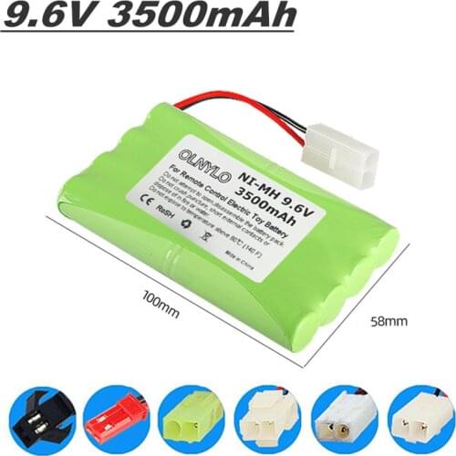 9.6V 3500mah NI-MH AA Rechargeable Battery Pack for RC toys Car Tanks Trains Robot Boat Gun tools battery 9.6V nimh AA battery