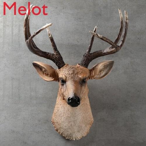 American realistic deer head wall hanging animal head resin pendant home decoration store wall hanging, best gift