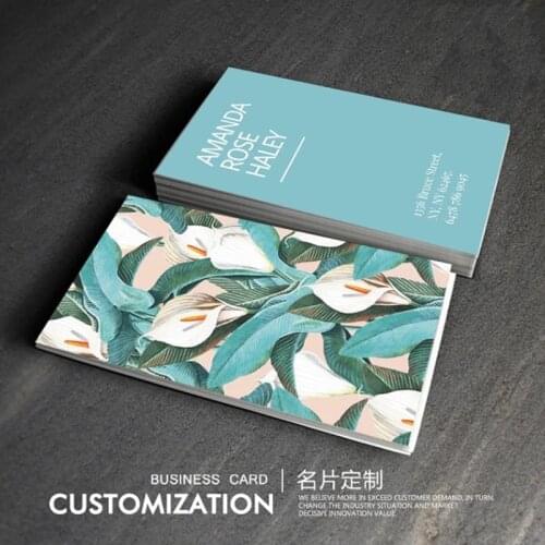 Free shipping 500 pcs High Quality Matt Surface Finished Special paper Business Visiting Card Plastic Business Card