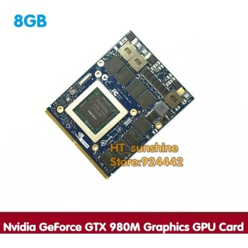 Free shipping for Nvidia GeForce GTX 980M Graphics GPU Card N16E-GX-A1 8GB GDDR5 Alienware Clevo warrantly days by DHL/EMS