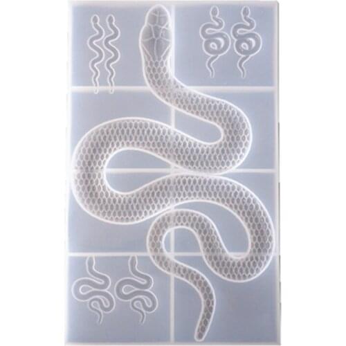 Epoxy Resin Mold Snake-shaped Large Silicone Resin Mold for Wall Hanging Small Snake-shaped Epoxy Resin Mold Key Chain