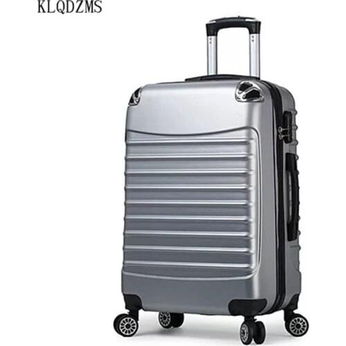KLQDZMS 20’’24 Inch PC Travel Suitcase Carry On Spinner Wheels ABS Classic Spinner Rolling Luggage Hot Sell College Style