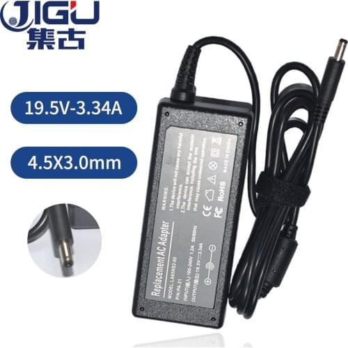 JIGU 19.5V 3.34A Replacement For Dell 4.5*3.0MM 65W Universal Notebook Laptop AC Charger Power Adapter free shipping