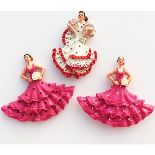 QIQIPP Creative magnetic refrigerator pasted with hand painted three-dimensional decorative crafts