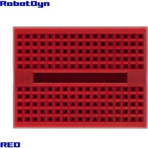 Solderless Mini Breadboard, size: 3.5x4.5cm. Red color