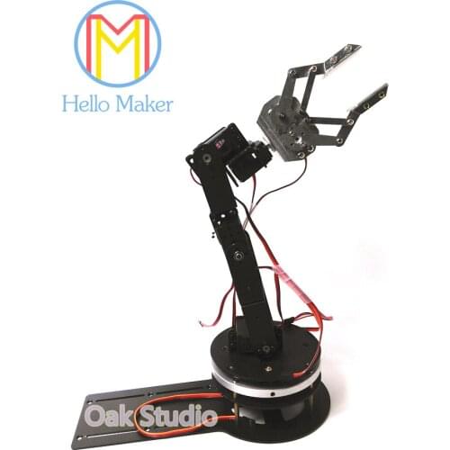 6 dof mechanical arm with CL-3 metal claw and 6pcs High torque servo, metal base for robot DIY,industrial design