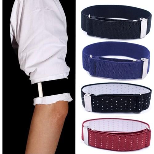 Men Business Elastic Adjustable Shirt Sleeve Garter Strap Arm Band Sleeve Bracelet Anti-Slip Cuff Holder Armband
