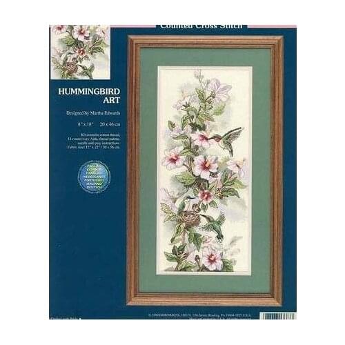 Top Quality lovely beautiful counted cross stitch kit hummingbird art Dimensions 13667 bird and peony flower 14CT 30X55CM