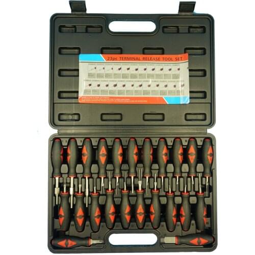 23pcs Auto Repair Tool Electrical Terminal Connector Release Removal Tool Set Kit For Auto Electronic Component Disassembly Work
