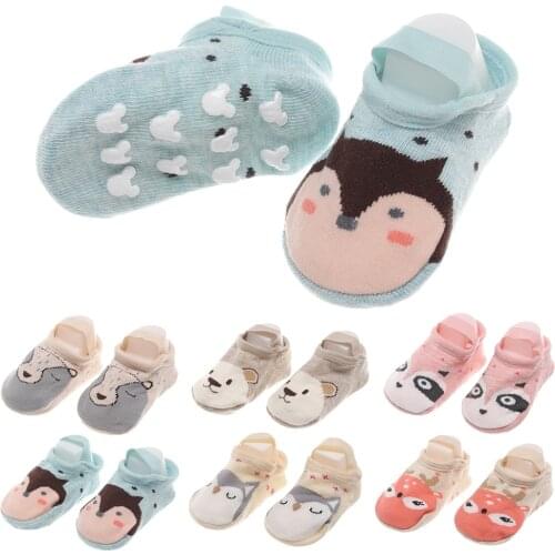 1 Pair Cute Baby Toddler Shoes Cartoon Non-slip Cotton Floor Socks First Walkers Booties Boy Girl Comfort Soft Socks Baby Gifts