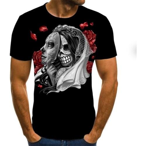 New Mens Skull T shirts 3D Shirt Mens Shirt Hip Hop t shirt Animation t-shirts Casual Short Sleeve Men and Womens Tops XXS-6XL