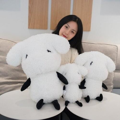 Fluffy Appease White Sheep Plush Toys Soft Stuffed Cartoon Animal Lamb Doll Baby Toys Kids Girlfriends Birthday Gift Home Decor
