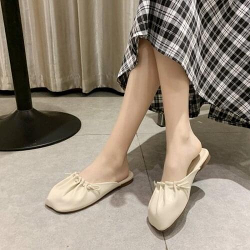 Summer Ladies Slippers Shallow Casual Comfortable Flat Slippers Ladies Slippers Retro Ladies Shoes Sandals Womens Shoes Slippers