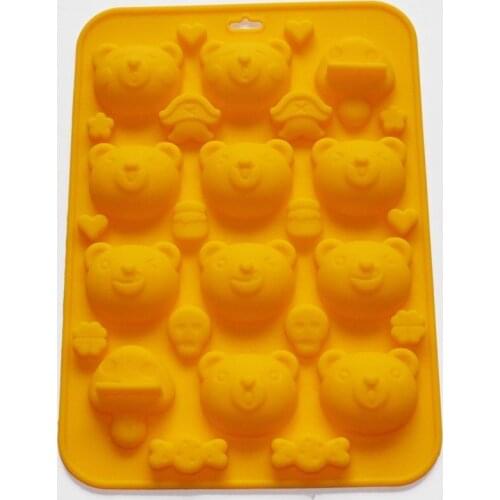 Cute Bear Mushroom Heart Chocolate Candy Cookie Soap Silicone Mold Fun Maker