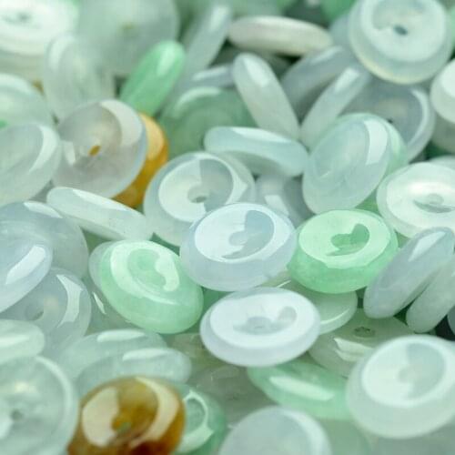 A three color jade wholesale authentic peace buckle parts DIY bracelet jewelry accessories jade material