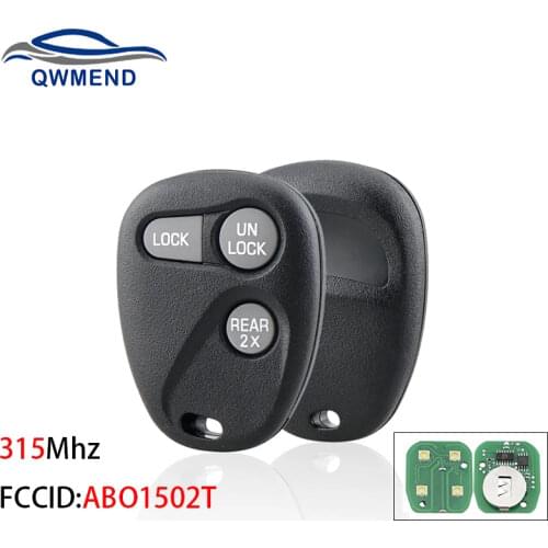 BHKEY ABO1502T 3 Buttons Smart Car Key for Cadillac Chevrolet GMC Oldsmobile Pontiac Saturn 315Mhz Car Remote Key