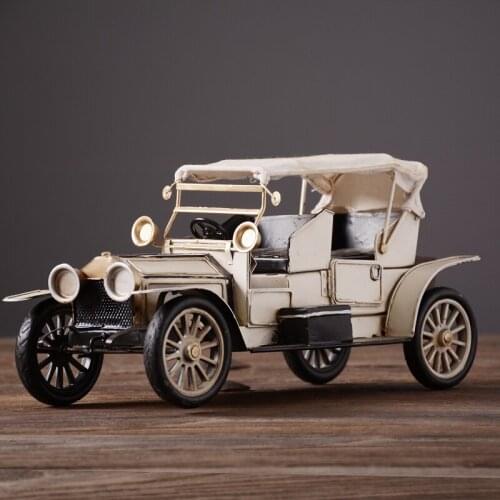 Vintage handcrafted car model decoration nostalgia car first generation car model Art collection home Furnishing ornaments