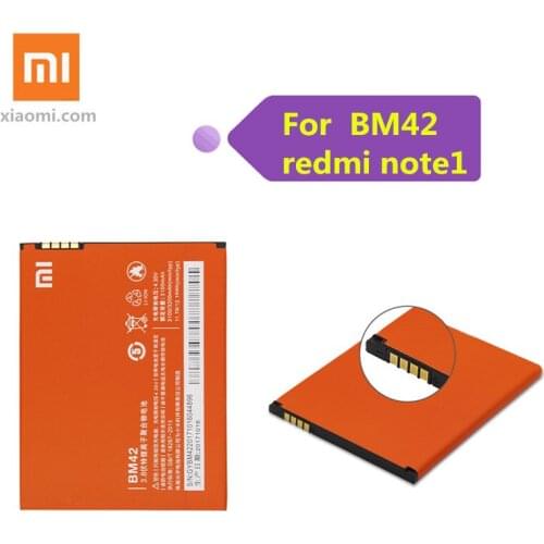 Xiao Mi Original Phone Battery BM42 for Xiaomi Redmi Note 4G Prime Hongmi Note 3100mAh Li-ion Replacement Battery Retail Package