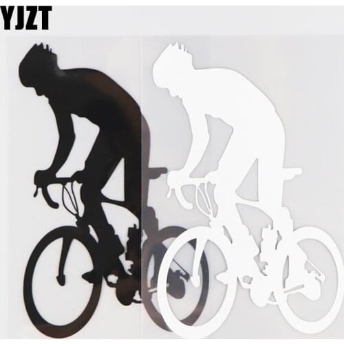 YJZT 10.6CM*17CM Bicycle Riding Decorative Car Sticker Pattern Vinyl Decal 1A-0168