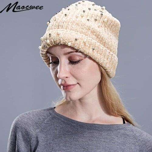 Womens Winter Hat Knitted Wool Flannel Beanies Female Fashion Skullies Casual Outdoor Ski Caps Thick Warm Hats For Women