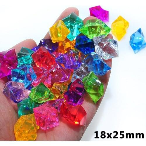 20pcs Multicolor Rhinestones Fish Tank Acrylic Stone Aquarium Decor Colorful Landscaping Crystal Stone Random Color
