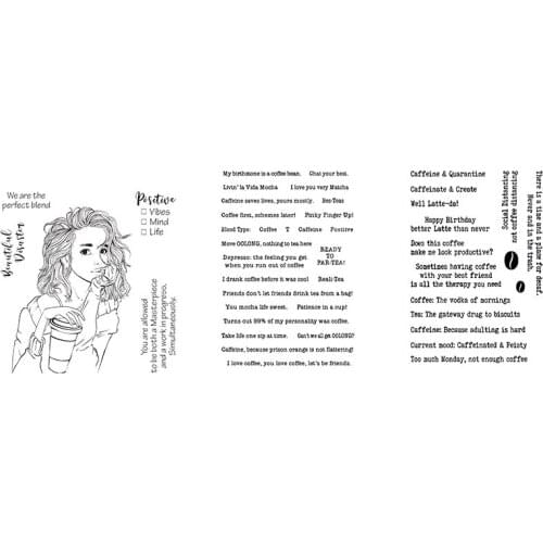 4*6 Inch Happy Birthday" English Words Transparent Silicone Clear Stamp For Scrapbooking DIY Craft Decoration Soft Stamp Photo