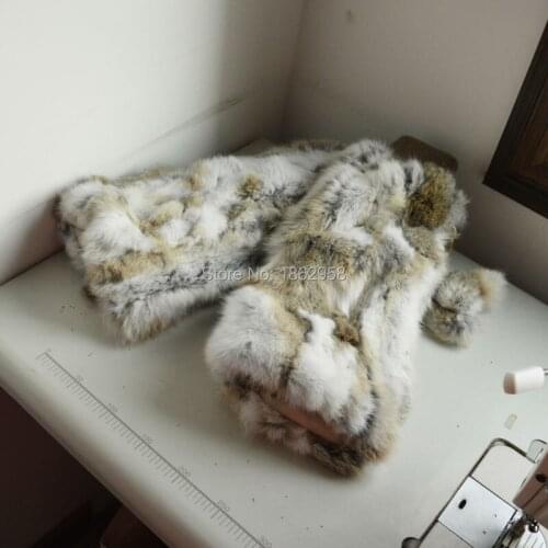 China Post Air Mail Free Shipping SJ090 Factory Sale Newest Fashion 2019 Winter Natural Brown Rabbit Fur Leg Warmers