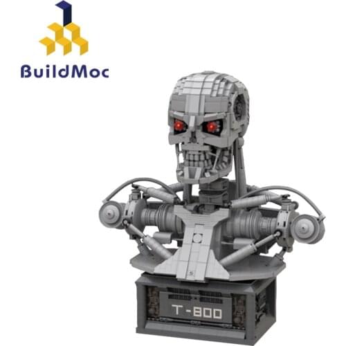 Buildmoc Electric PF Terminator T-800 Bust building Block Bricks Robot Figures Power Function Building Blocks Children Toys Gift