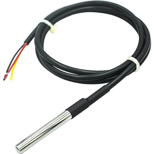 Waterproof DALLAS 18B20 temperature probe temperature sensor Stainless steel package -100cm wire (DS18B20)