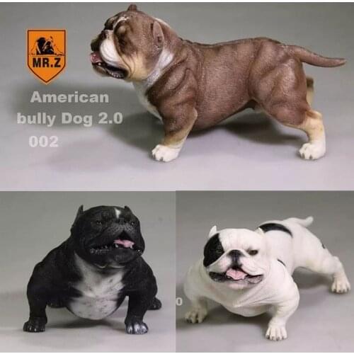 About 14.5CM 1:6 Scale Mr.Z Resin PVC American bully Dog Model Toy fit for 12" Action Figure Toys Accessories