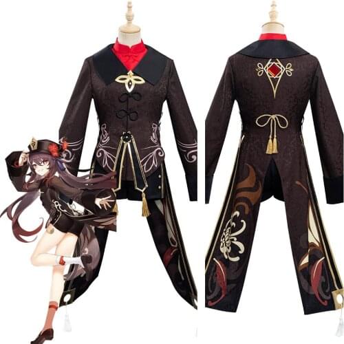 Genshin Impact HuTao Cosplay Costume Outfits Halloween Carnival Suit