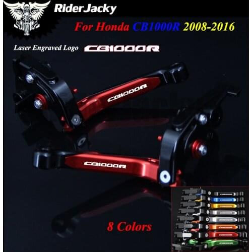 Red+Black CNC Motorcycle Accessories Adjustable Brake Clutch Levers For Honda CB1000R CB 1000R CB1000 R 2008-2016 2013 2014 2015