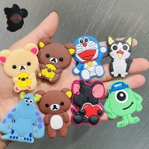 1PCS PVC Famous Cartoon Fridge Magnetic Sticker Bear Cat Mouse Refrigerator Magnets DIY Photo Wall Children Toy Party Gifts