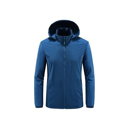 Men women sun-proof hooded jacket unisex UV-proof stretch fabric breathable waterproof windbreaker sun-protective hiking jacket