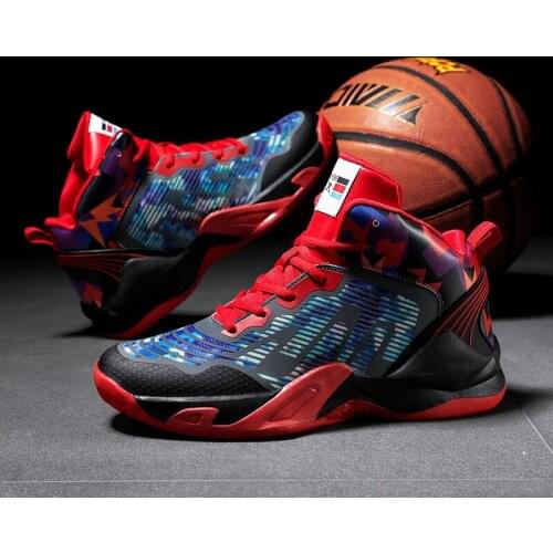 2021 Men Basketball Shoes Men High-Top Sports Air Cushion Hombre Athletic Mens Shoes Women Comfortable Breathable Sneakers