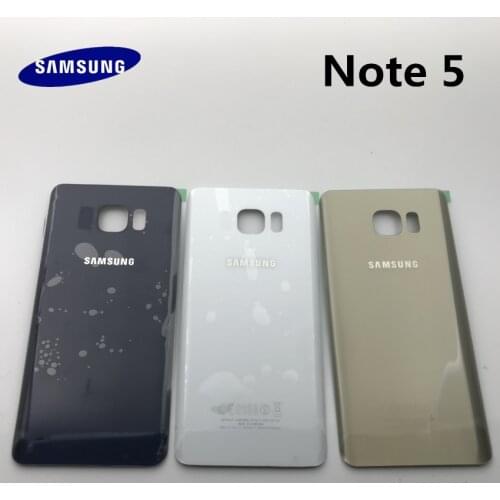 New Rear Housing Case GLASS For Samsung Galaxy Note 5 N920 N920F SM-N920FD Battery Back Cover Door Rear Cover