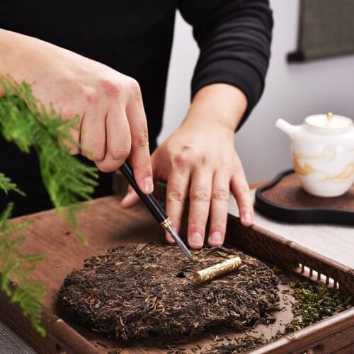 Luxury Metal Tea Knife Needle Puer Sandalwood Handmade Chinese Green Tea Knife Ceremony Vintage Caja De Te Household Products DG