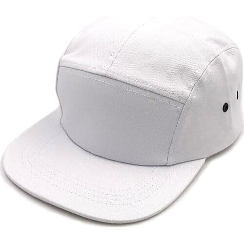 Solid color simple five-piece cap stitching rap baseball cap old hip-hop Snapback hat street trend breathable men and women cap