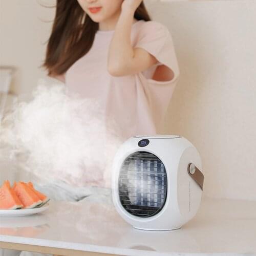 Personal Air Cooler 3 in 1 Digital Air Conditioner Desktop Cooling Fan with 3 Wind Speeds Air Cooler Misting Fan for Home Room