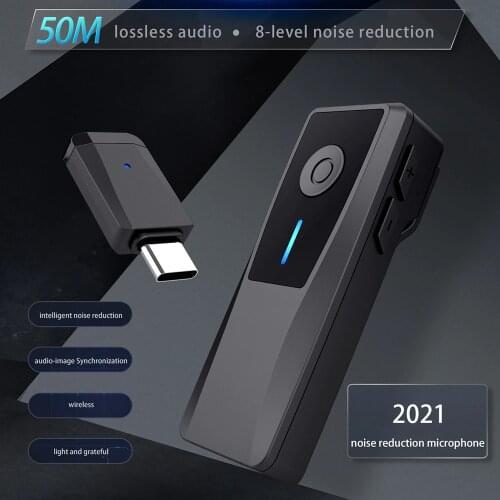 Portable wireless lavalier microphone for video recording, suitable for live game mobile phone microphone